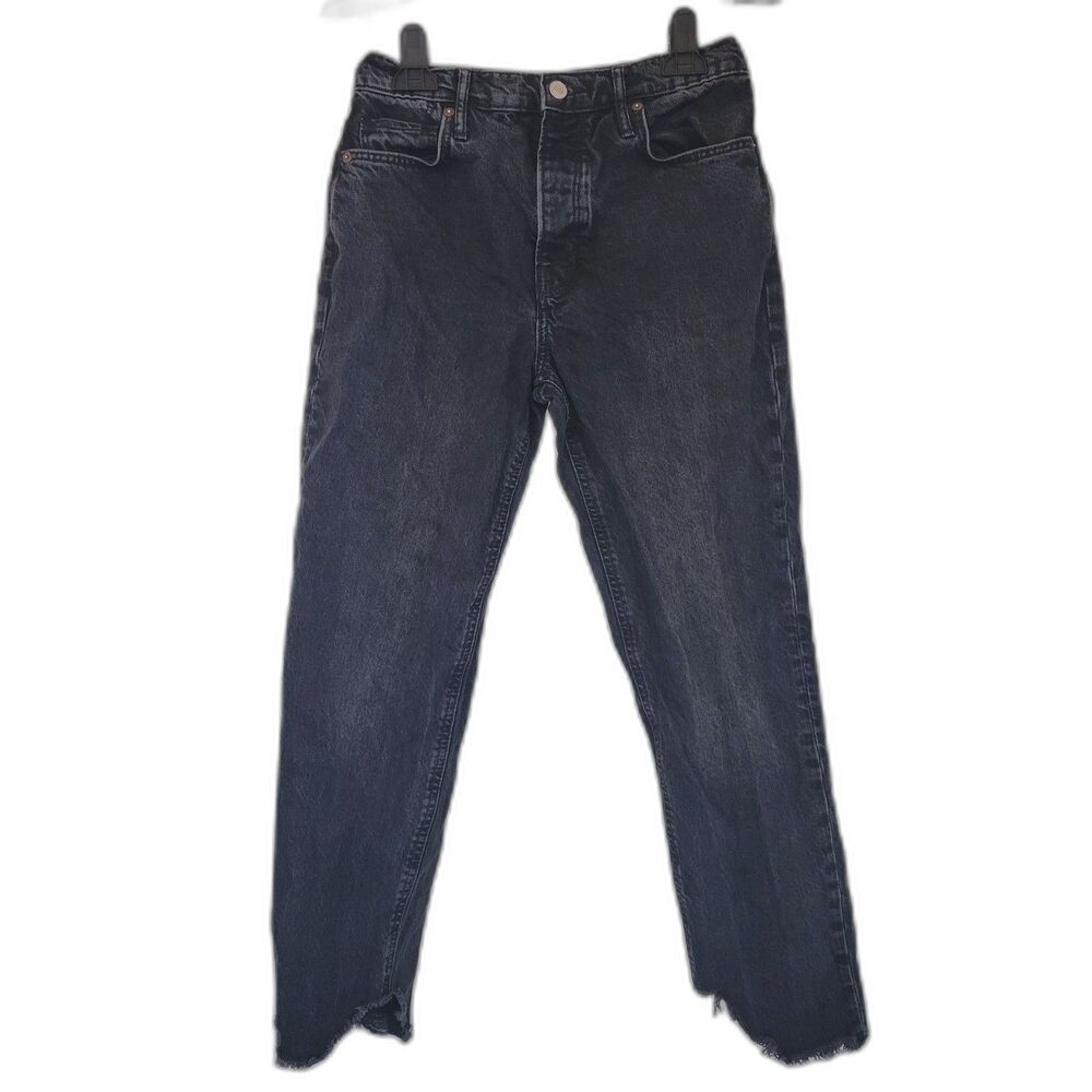We the Free Free People Black Tapered Baggy High Rise Boyfriend Fit